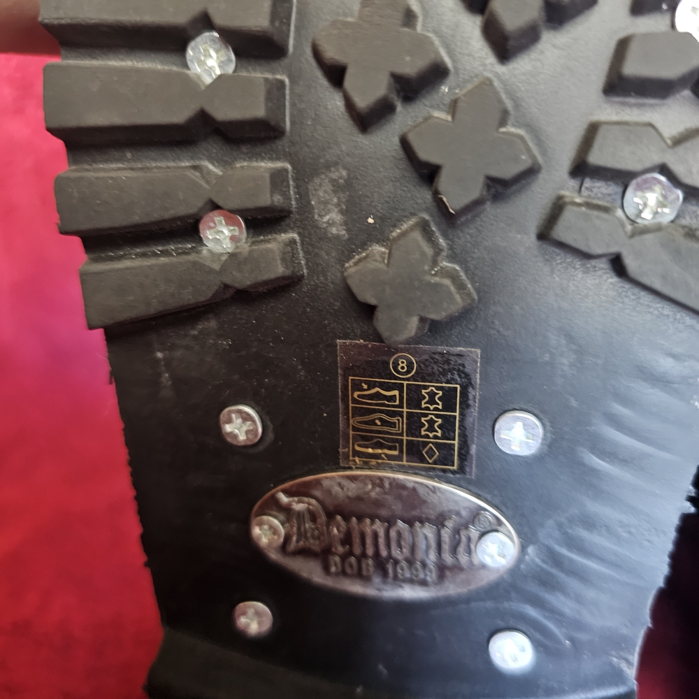 Demonia Black Lace-Up Boots - Picture 5 of 12